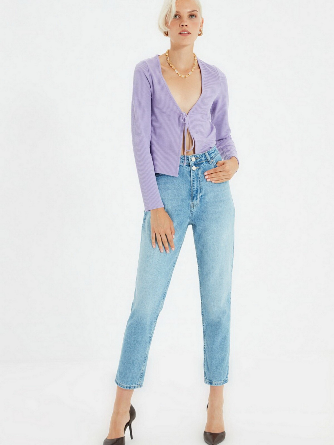 Джинси мом Trendyol Mom модель TWOSS21JE0153/Mavi Фото