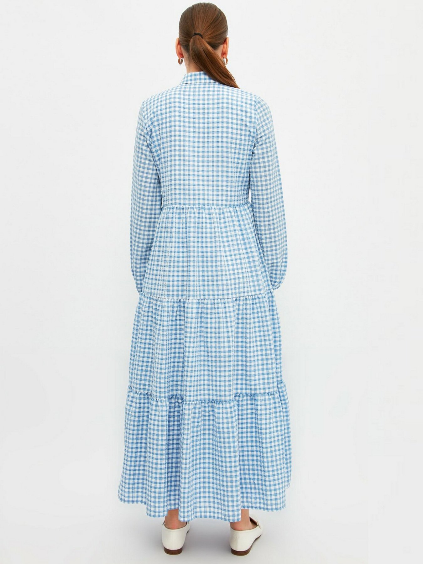 Платье макси Trendyol модель TCTSS21EL4322/Acik Mavi Фото