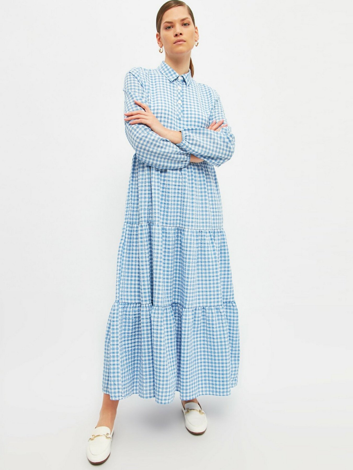 Платье макси Trendyol модель TCTSS21EL4322/Acik Mavi Фото