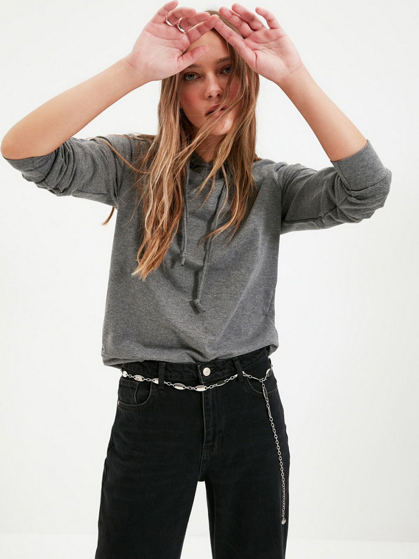 Худи Trendyol модель TWOAW20SW0059/Antrasit Худи Trendyol модель TWOAW20SW0059/Antrasit Фото