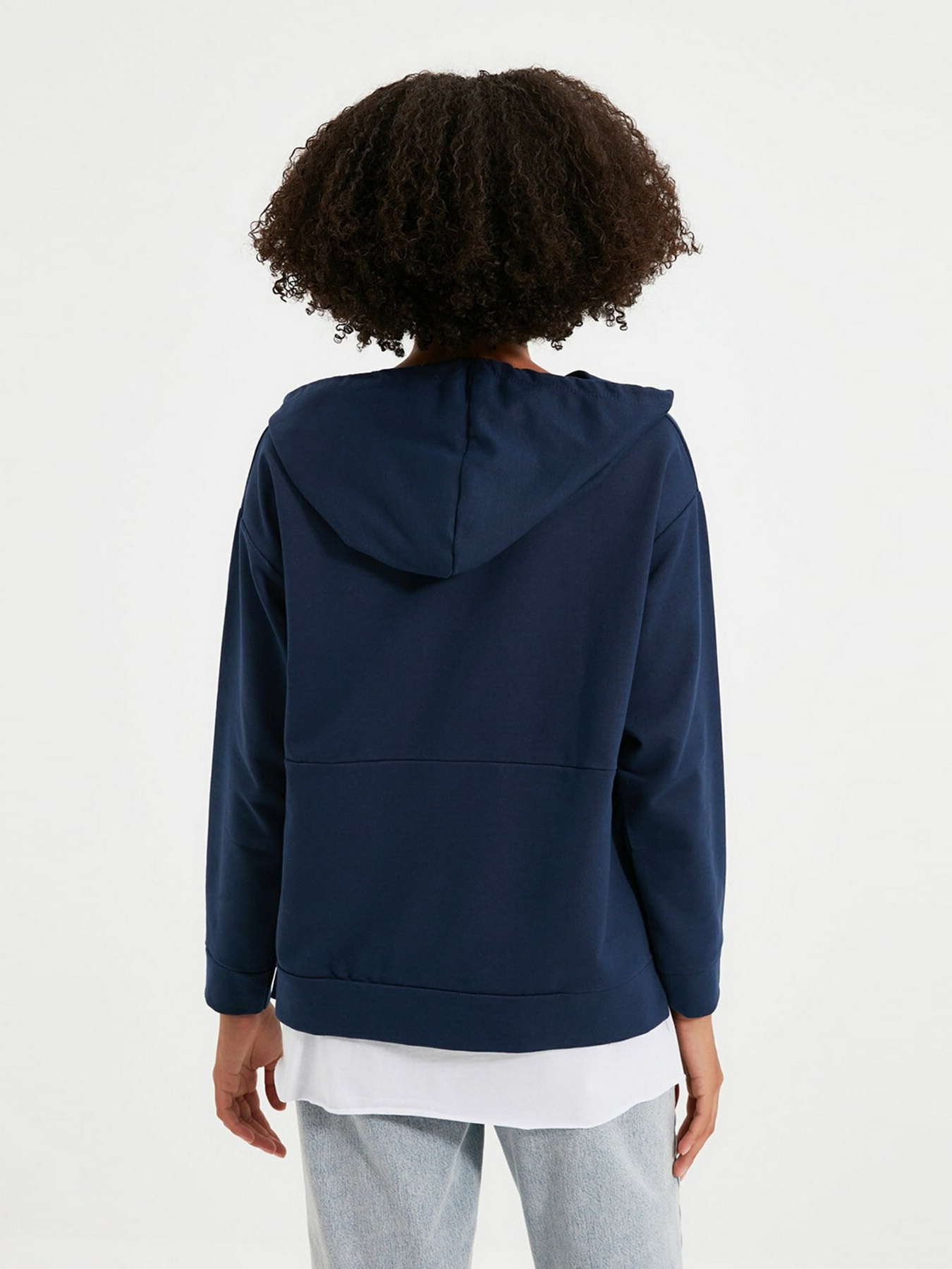 Худі Trendyol модель TWOAW20SW0382/Mavi Худі Trendyol модель TWOAW20SW0382/Mavi Фото