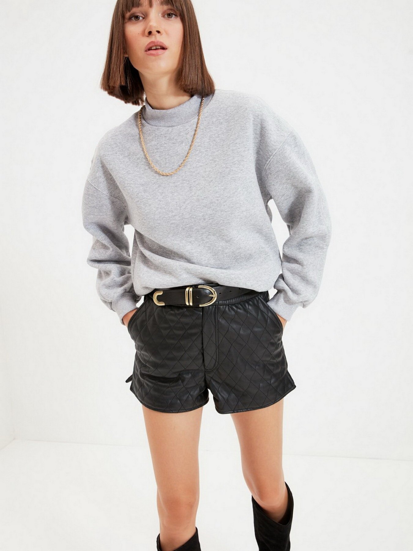 Свитшот Trendyol модель TWOAW20SW0584/Gri Фото