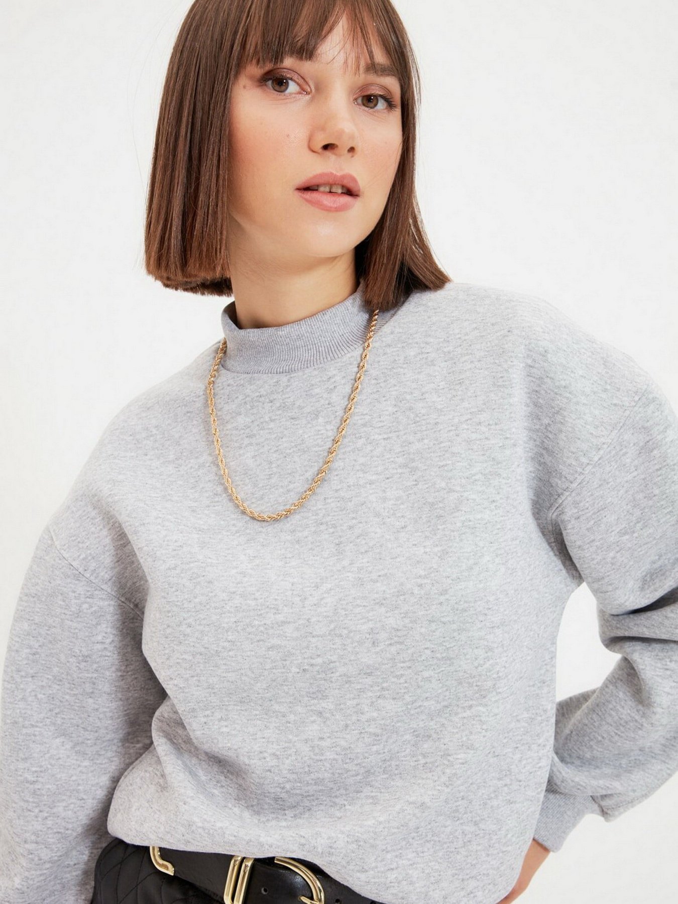 Свитшот Trendyol модель TWOAW20SW0584/Gri Фото