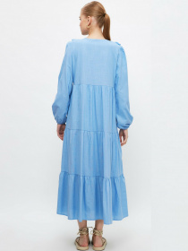 Вышитое платье Trendyol модель TCTSS21EB0041/Mavi Фото