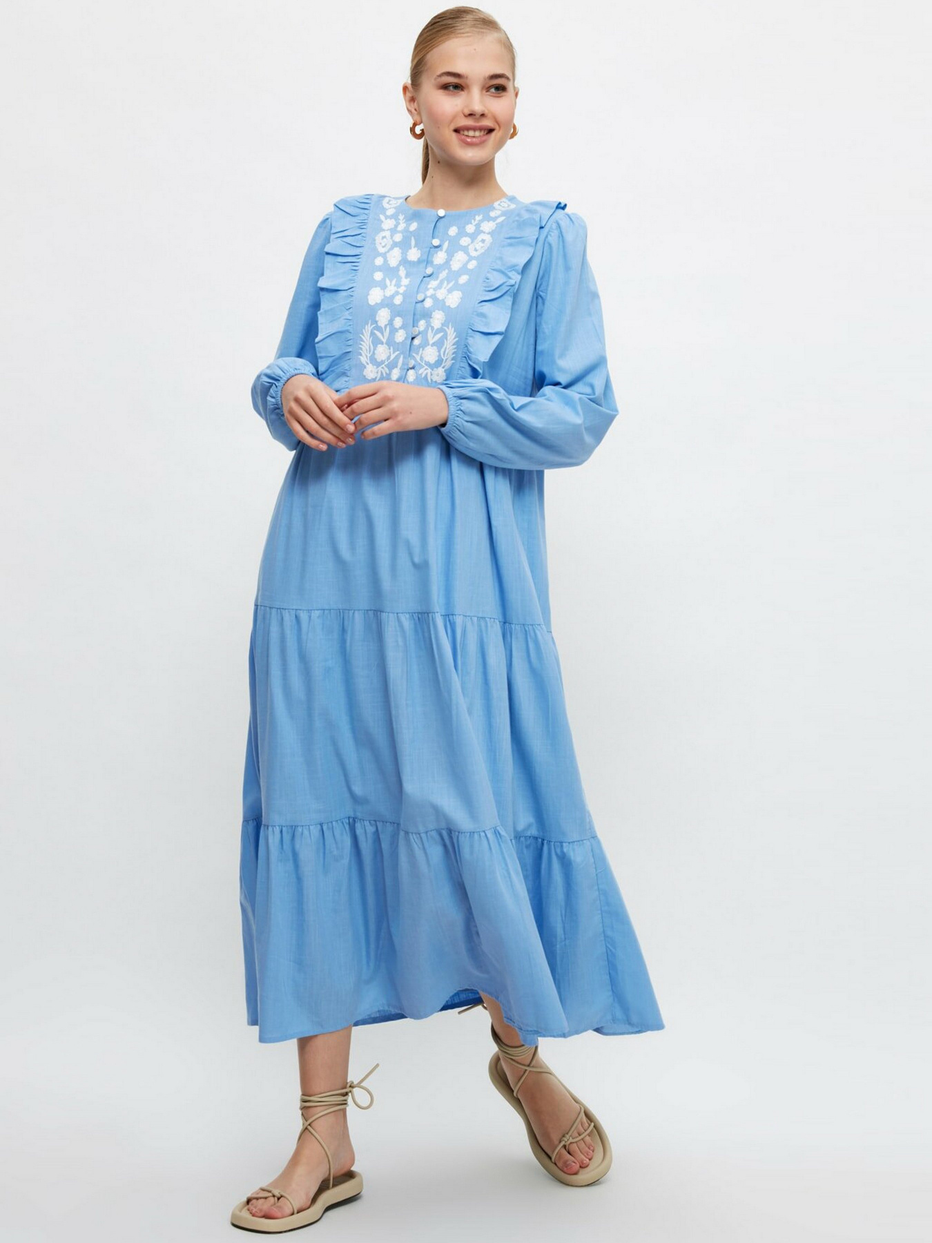 Вишита сукня Trendyol модель TCTSS21EB0041/Mavi Фото