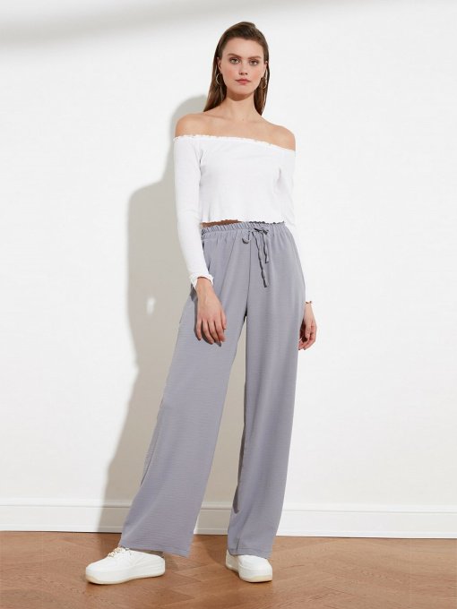 Брюки палаццо Trendyol модель TWOSS21PL0248/Gri Фото
