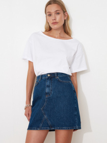 Джинсова спідниця Trendyol модель TWOSS20ET0151/Indigo Фото