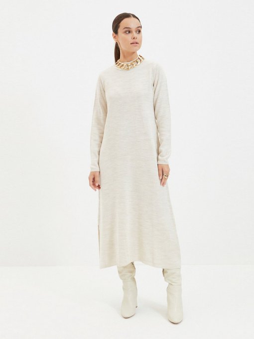 Платье миди Trendyol модель TCTAW22AK0049/Bej Фото