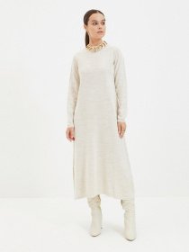 Платье миди Trendyol модель TCTAW22AK0049/Bej Фото