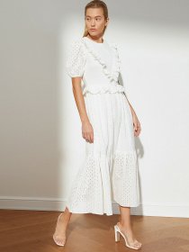 Платье миди Trendyol модель TWOSS21EL3679/Beyaz Платье миди Trendyol модель TWOSS21EL3679/Beyaz Фото