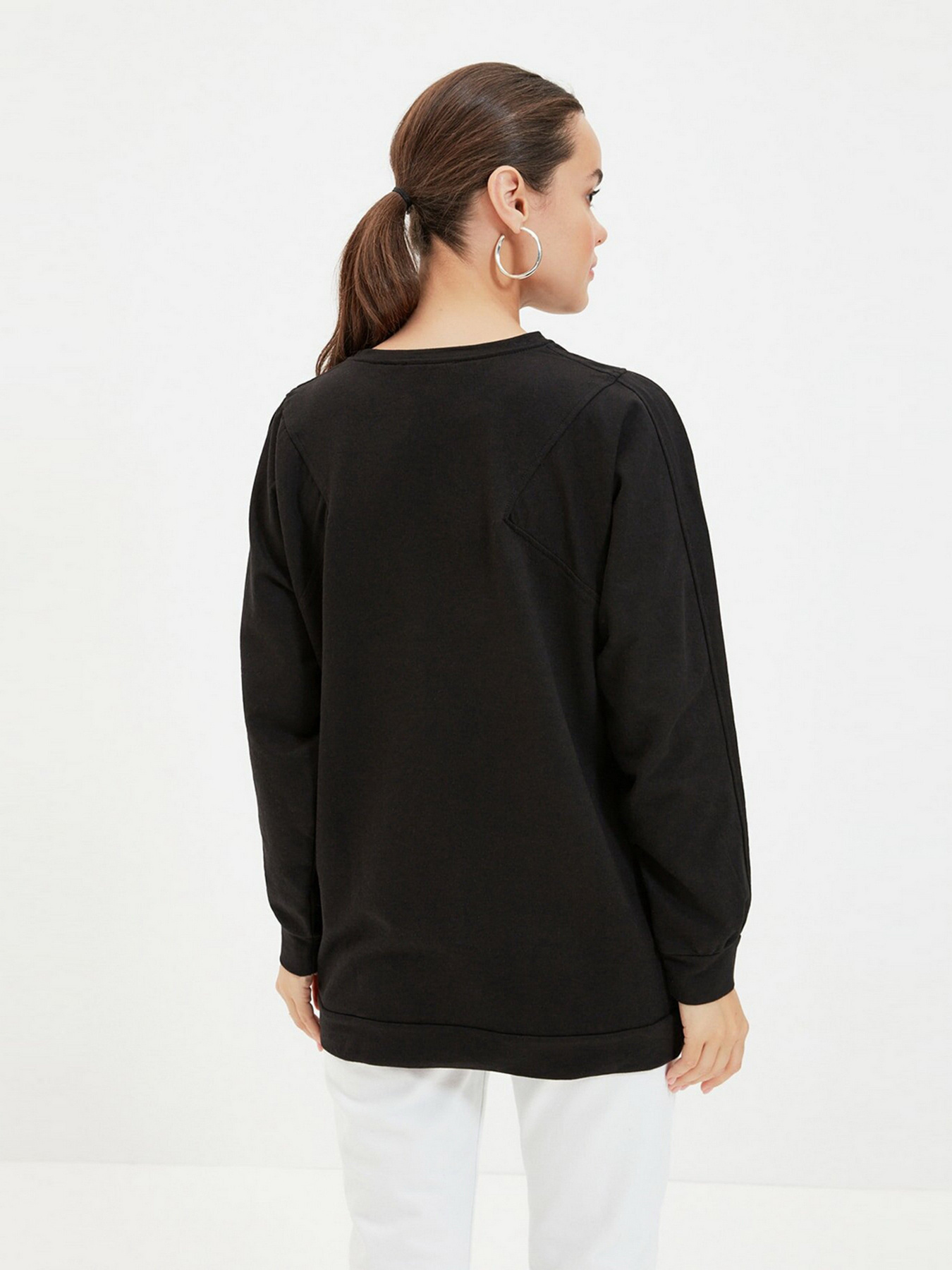 Світшот Trendyol модель TCTAW22TW0088/Siyah Фото