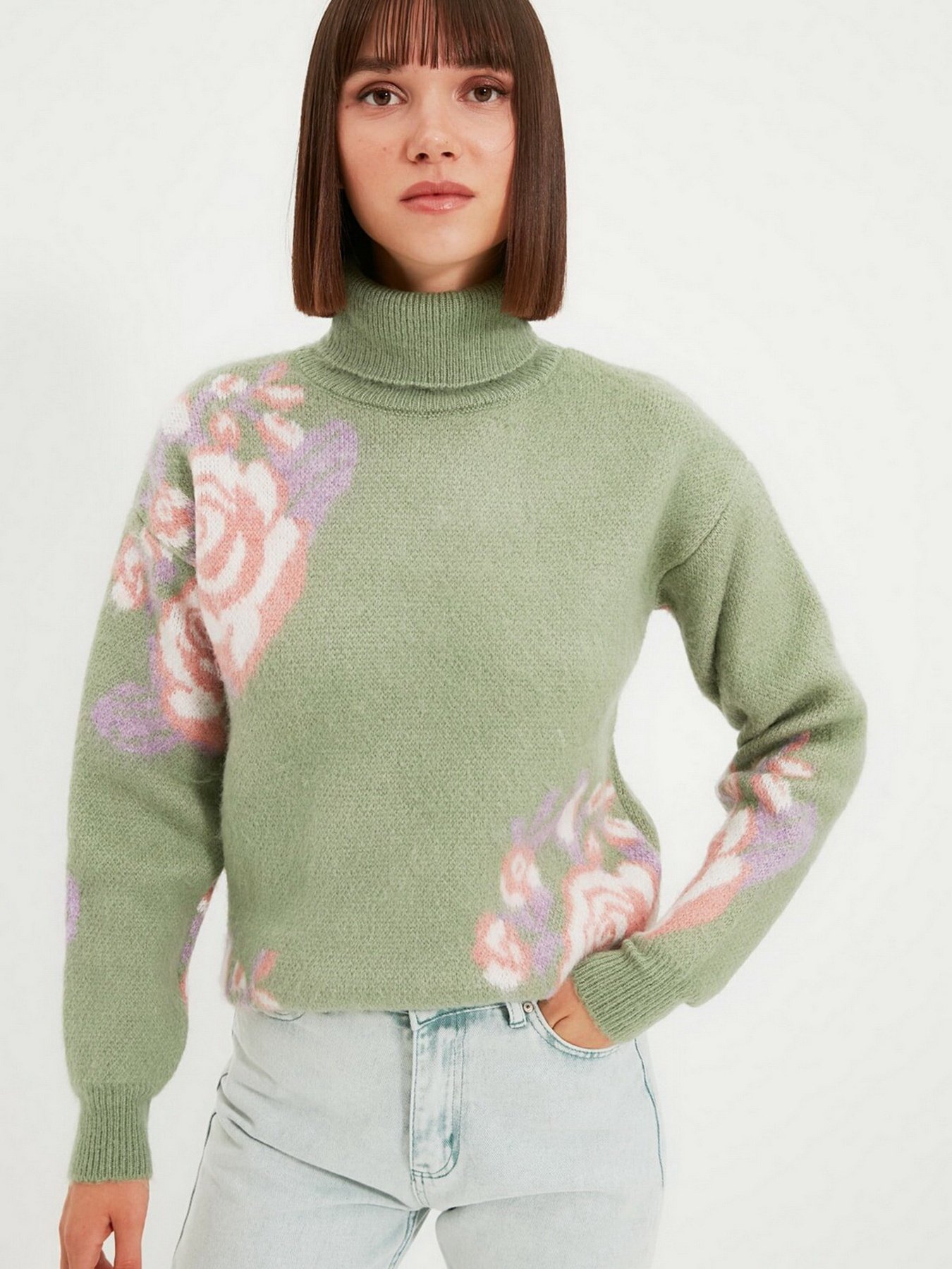 Свитер Trendyol модель TWOAW21KZ0788/Mint Фото