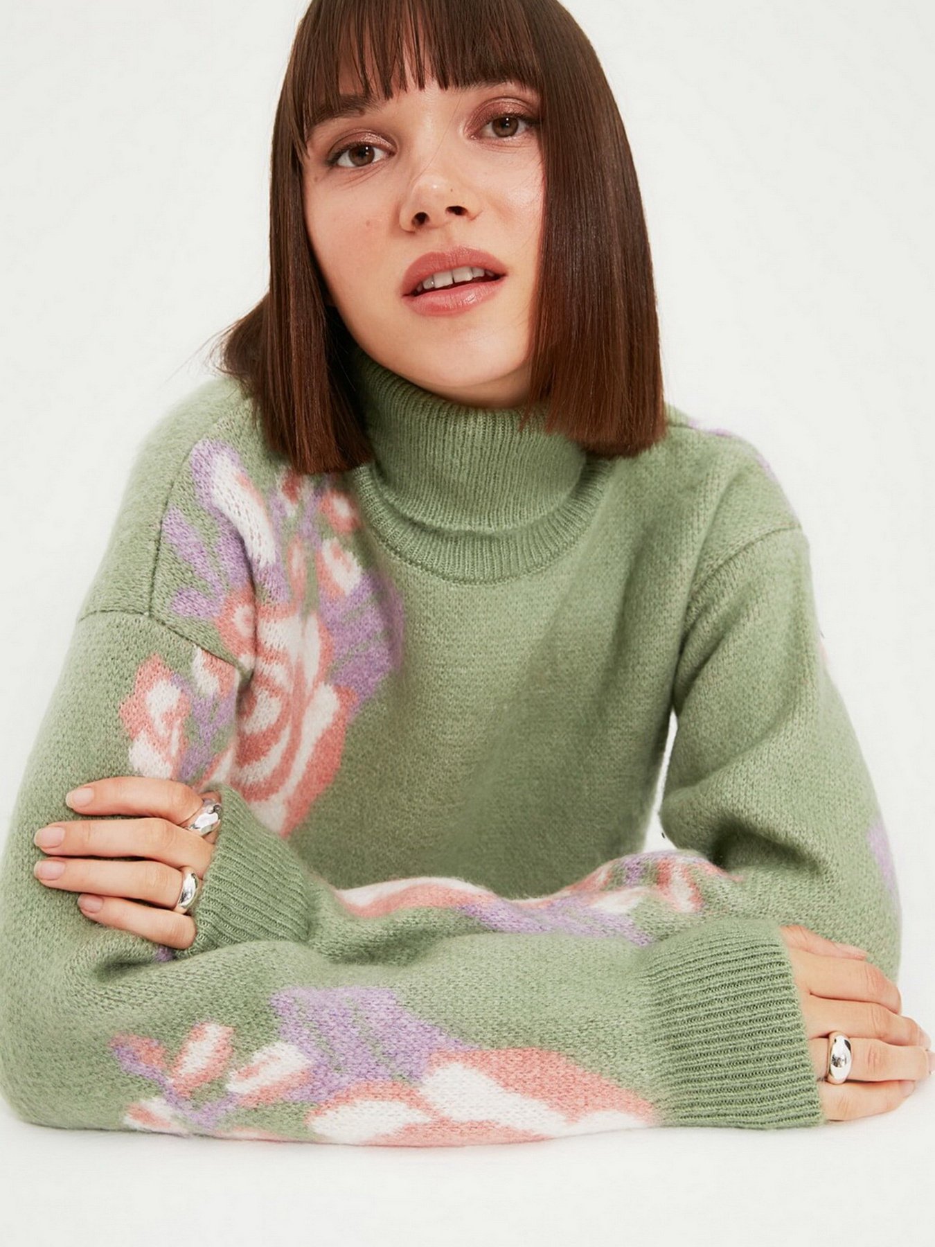 Свитер Trendyol модель TWOAW21KZ0788/Mint Фото