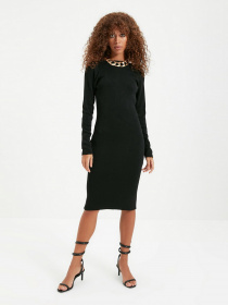 Сукня міді Trendyol модель TWOAW22EL0557/Siyah Сукня міді Trendyol модель TWOAW22EL0557/Siyah Фото