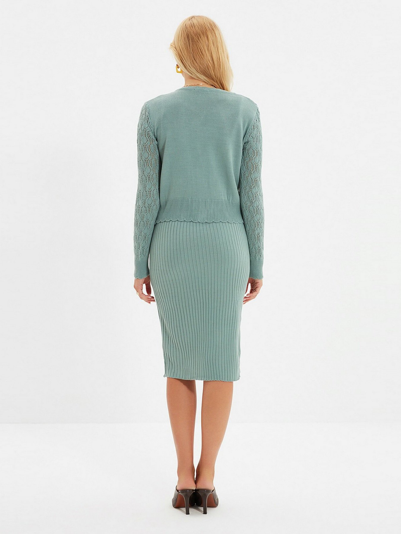 Сукня міді Trendyol модель TWOAW22EL0630/Mint Сукня міді Trendyol модель TWOAW22EL0630/Mint Фото