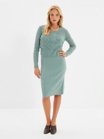 Сукня міді Trendyol модель TWOAW22EL0630/Mint Сукня міді Trendyol модель TWOAW22EL0630/Mint Фото