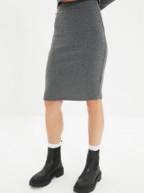 Юбка мини Trendyol модель TWOAW22ET0259/Antrasit Фото