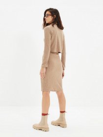 Юбка мини Trendyol модель TWOAW22ET0259/Camel Фото