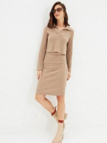 Юбки Trendyol модель TWOAW22ET0259/Camel Фото