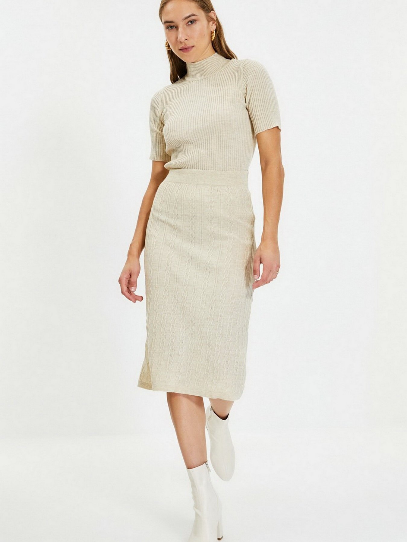 Спідниця міді Trendyol модель TWOAW22ET0296/Tas Спідниця міді Trendyol модель TWOAW22ET0296/Tas Фото