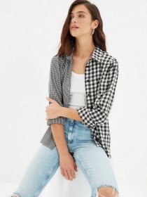 Рубашка Trendyol модель TWOAW22GO0656/Siyah Фото