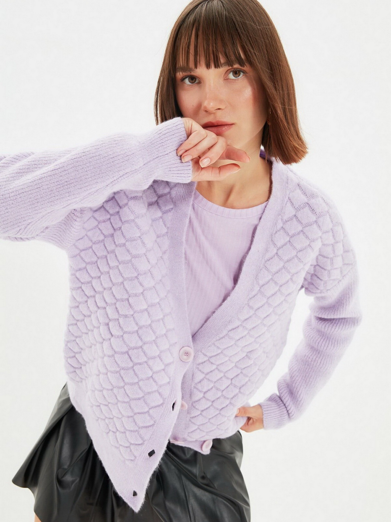 Кардиган Trendyol модель TWOAW22HI0167/Lila Фото