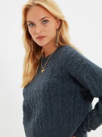 Свитер Trendyol модель TWOAW22KZ0937/Indigo Свитер Trendyol модель TWOAW22KZ0937/Indigo Фото