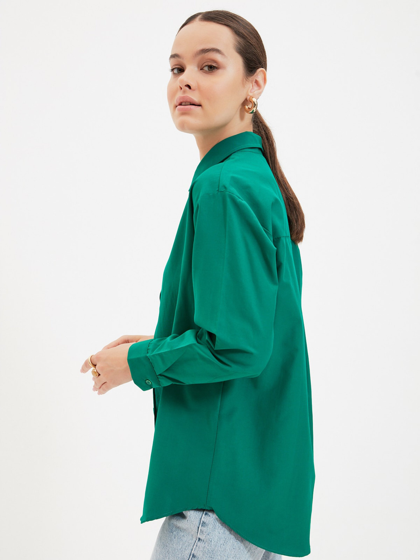 Блуза Trendyol модель TCTAW22UK0083/Koyu Yesil Фото