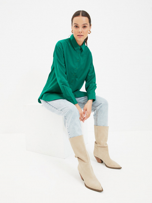 Блуза Trendyol модель TCTAW22UK0083/Koyu Yesil Фото