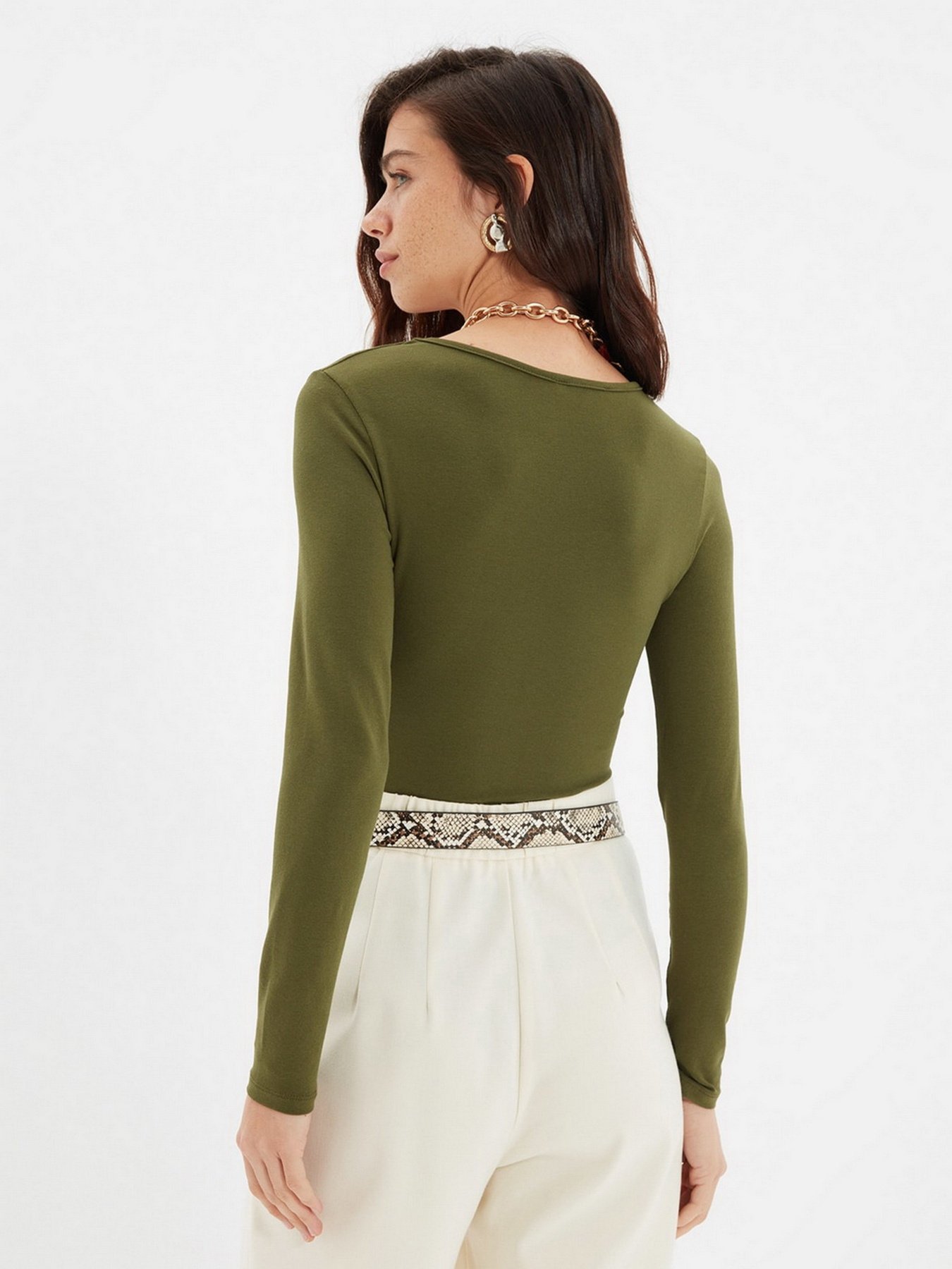 Боди и корсеты Trendyol модель TWOAW21BD0046/Acik Haki Фото