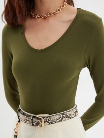 Боди и корсеты Trendyol модель TWOAW21BD0046/Acik Haki Фото