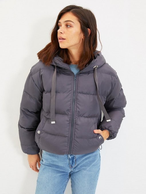 Пуховик Trendyol модель TWOAW21MO0022/Antrasit Фото