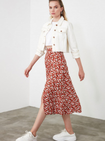 Спідниця міді Trendyol модель TWOSS20ET0230/Kiremit Фото