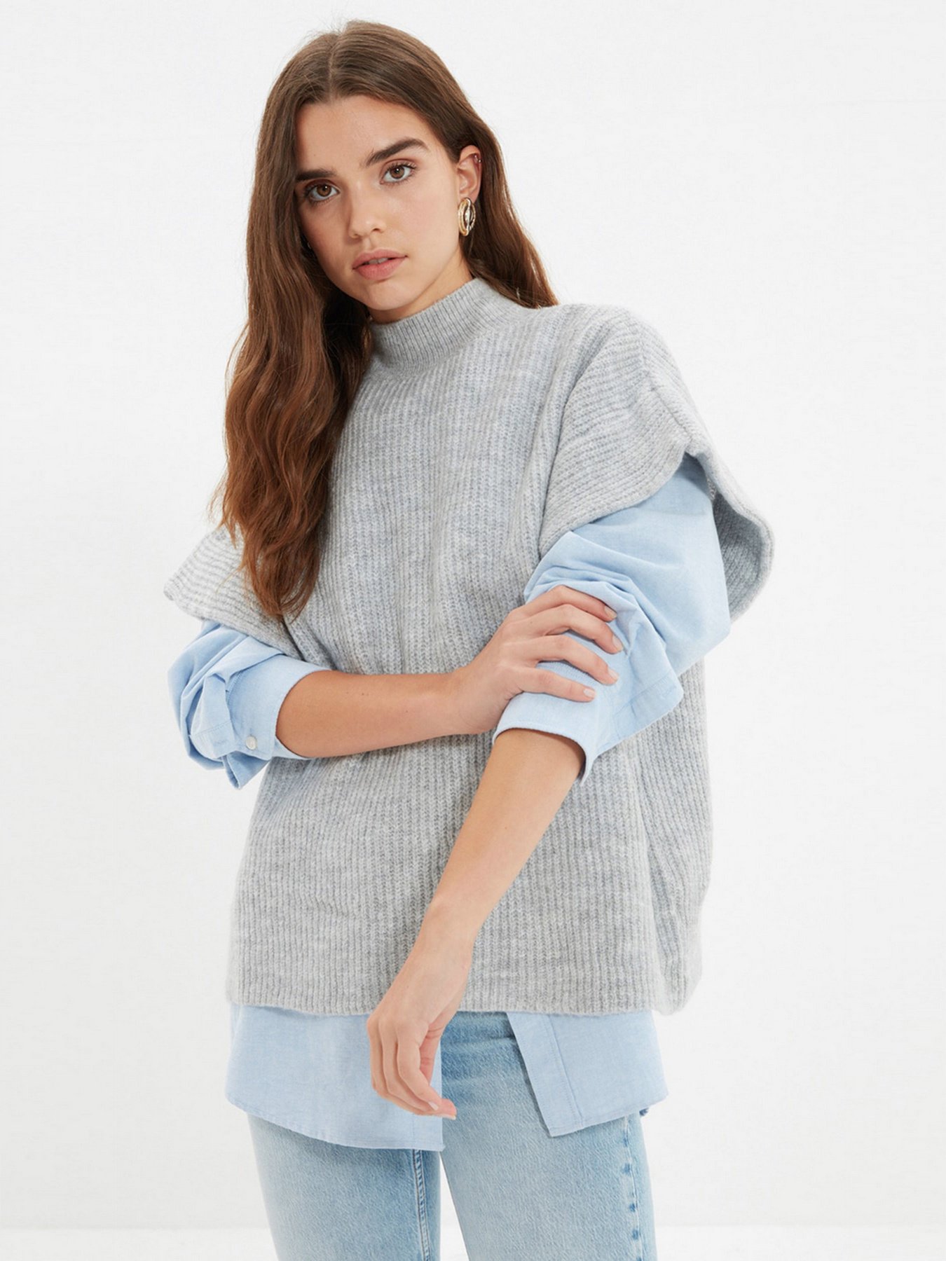 Жилет Trendyol модель TWOAW22BZ0006/Gri Фото