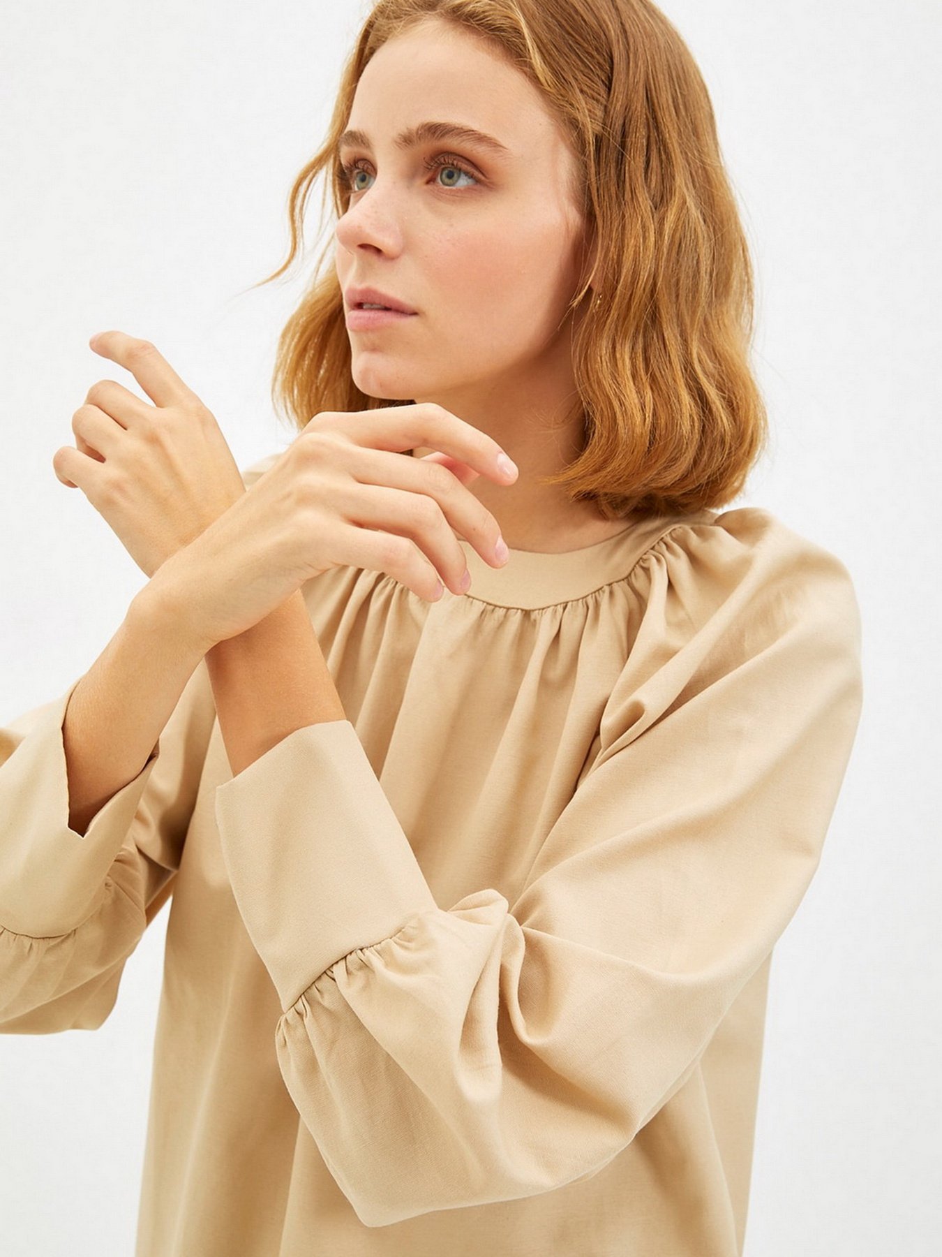 Блуза Trendyol модель TWOAW22BZ0353/Bej Фото