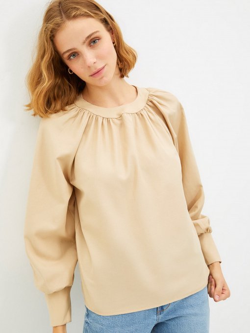 Блуза Trendyol модель TWOAW22BZ0353/Bej Фото