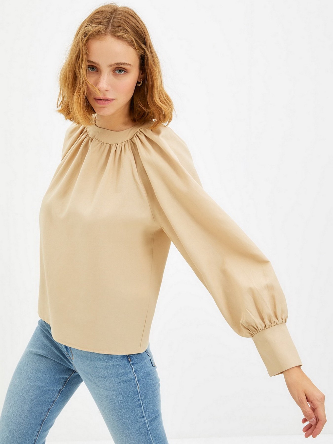 Блуза Trendyol модель TWOAW22BZ0353/Bej Фото