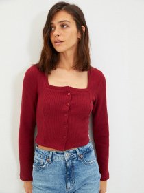 Кардиган Trendyol модель TWOAW22BZ0855/Bordo Кардиган Trendyol модель TWOAW22BZ0855/Bordo Фото