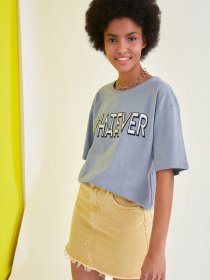 Футболка Trendyol модель TWOSS21TS1265/Gri Фото