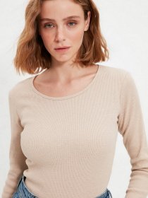 Лонгслив Trendyol модель TWOAW22BZ0936/Bej Фото
