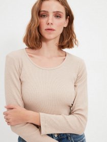 Лонгслив Trendyol модель TWOAW22BZ0936/Bej Фото