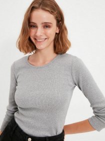 Лонгслів Trendyol модель TWOAW22BZ0936/Gri Фото