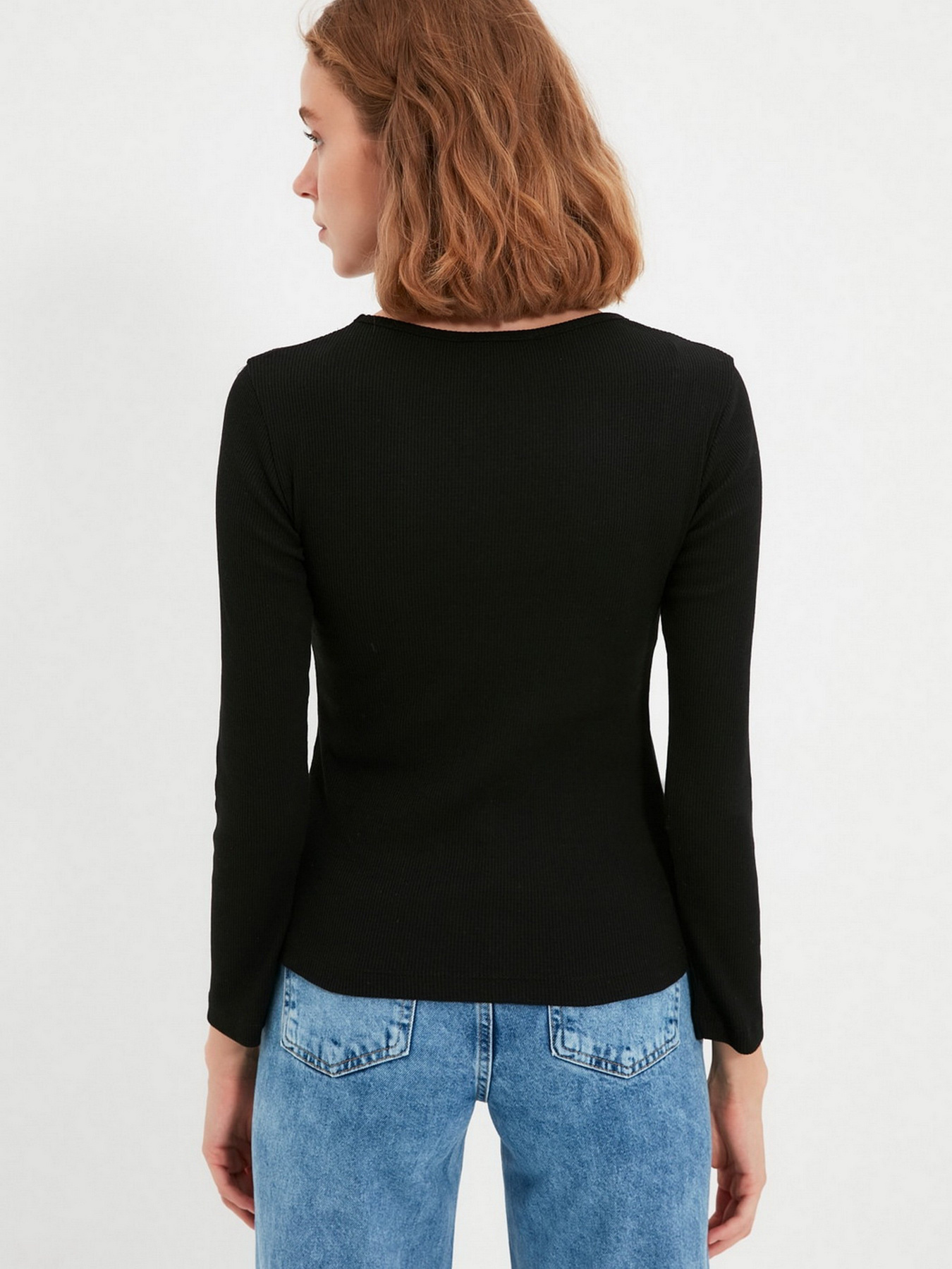 Лонгслив Trendyol модель TWOAW22BZ0936/Siyah Фото
