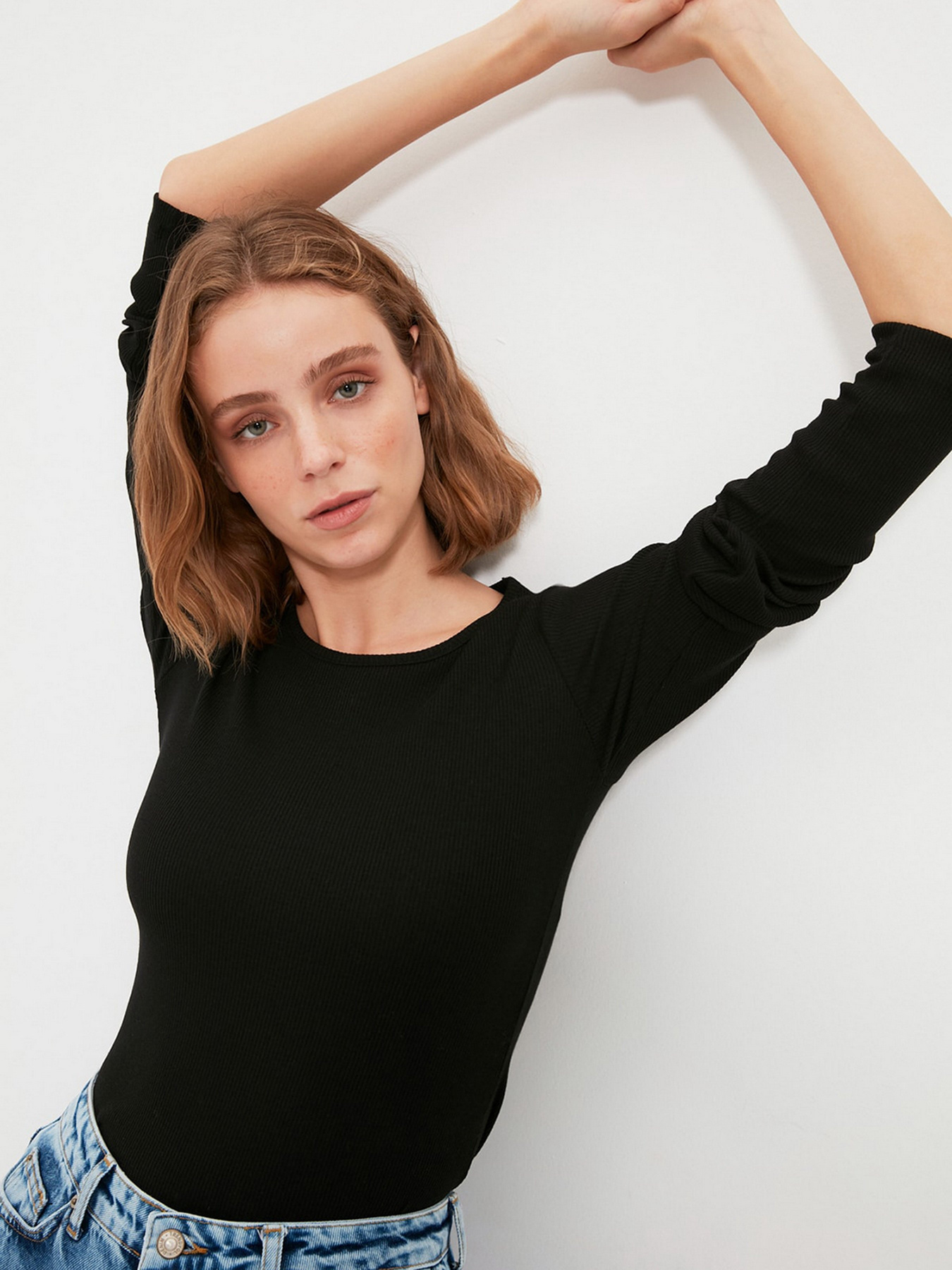 Лонгслив Trendyol модель TWOAW22BZ0936/Siyah Фото