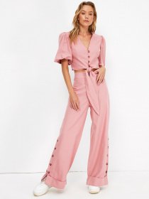 Штани палаццо Trendyol модель TWOSS21PL0429/Pembe Фото