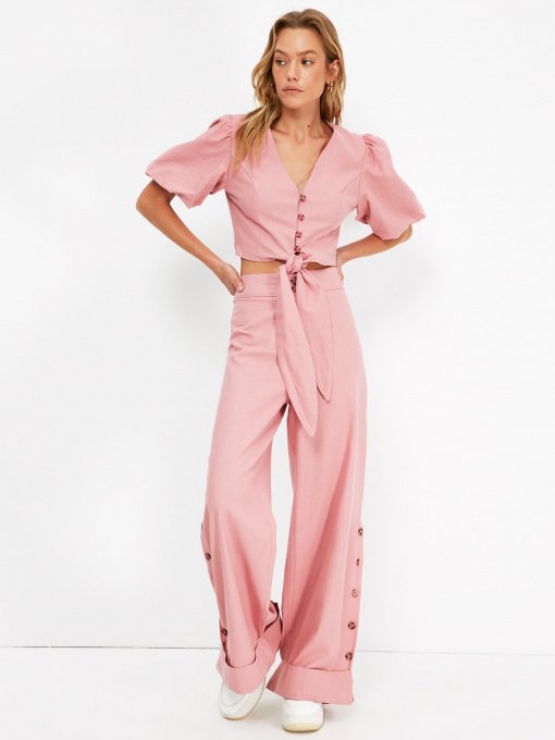 Брюки палаццо Trendyol модель TWOSS21PL0429/Pembe Фото