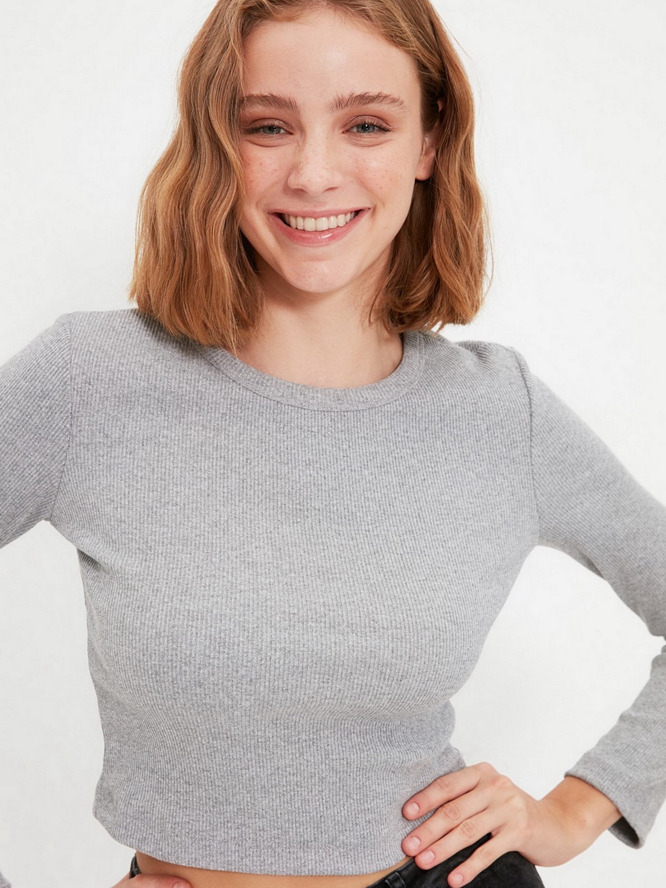 Джемпер Trendyol модель TWOAW22BZ0984/Gri Фото