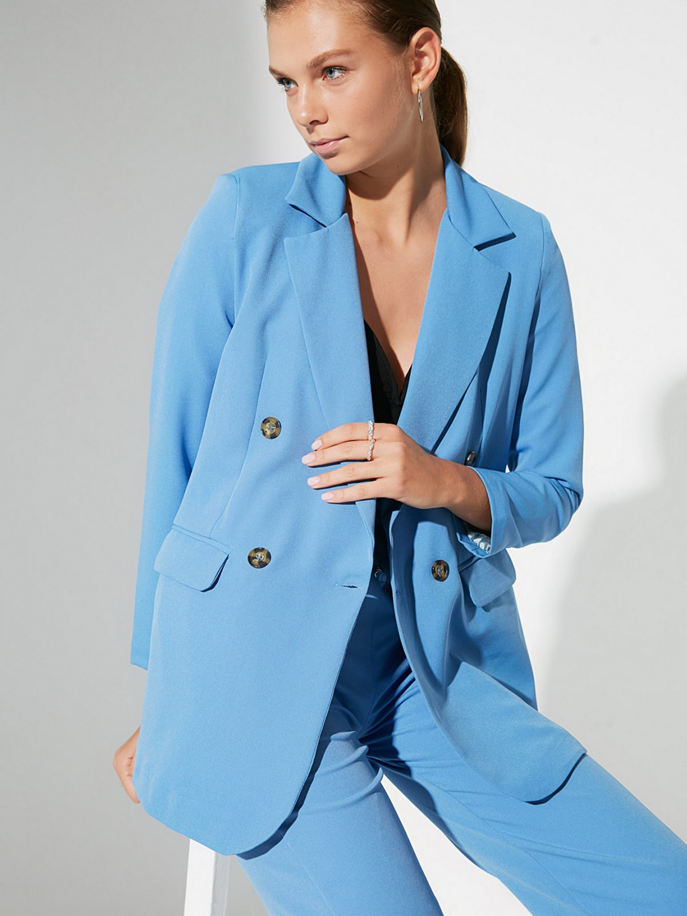 Пиджак Trendyol модель TWOAW22CE0192/Mavi Фото