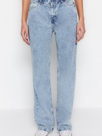 Широкие джинсы Trendyol Wide Leg модель TWOSS21JE0385/Mavi Фото