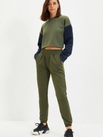 Спортивні штани Trendyol модель TWOAW22EA0419/Haki Фото